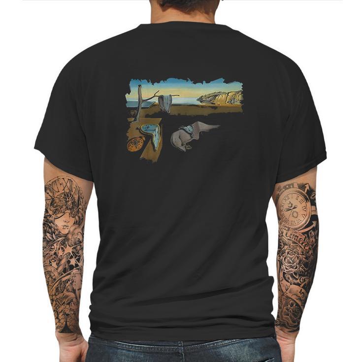 Painting By Dali Distress The Persistence Of Memory Famous Mens Back Print T-shirt