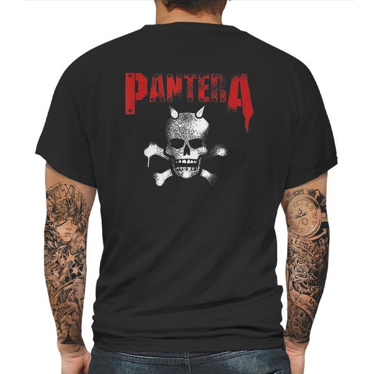 Pantera Official Horned Skull Stencil Mens Back Print T-shirt