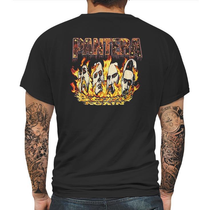 Pantera Official Vintage Flames Mens Back Print T-shirt