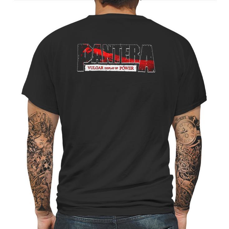 Pantera Official Vulgar Display Of Power Logo Red Mens Back Print T-shirt