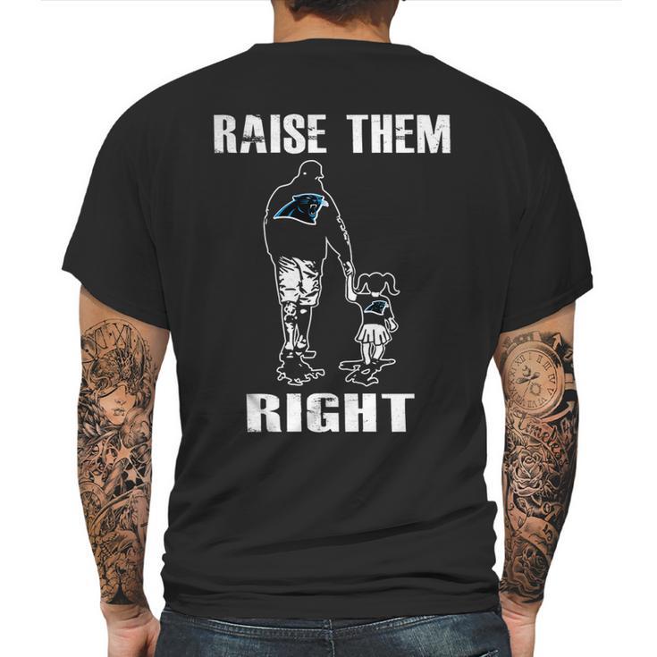 Panthers Dad And Daughter Raise Them Right Mens Back Print T-shirt