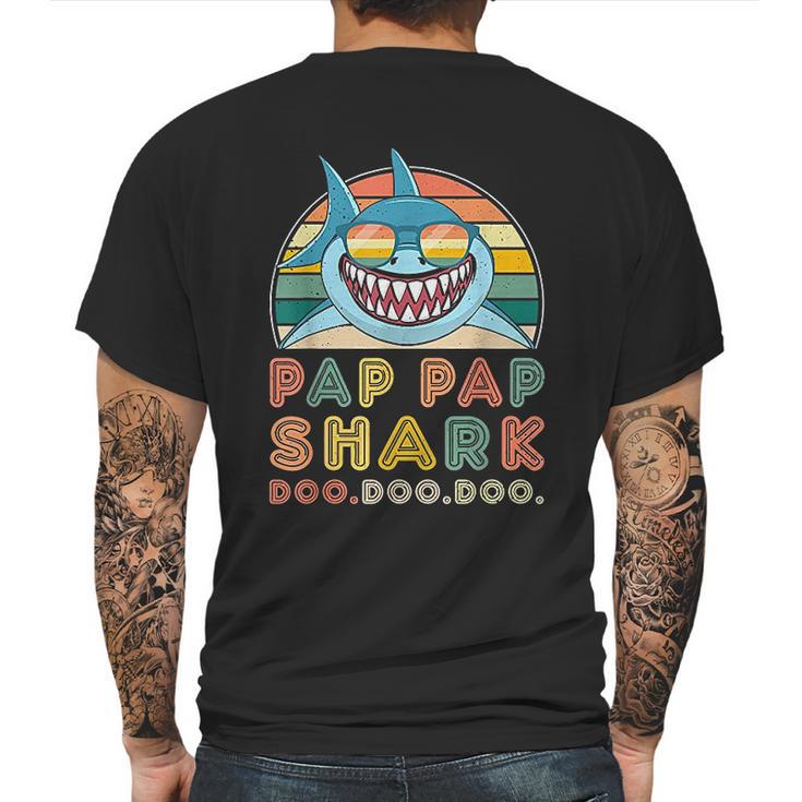 Pap Pap Shark Father Day Gifts For Men Grandpa Shark Mens Back Print T-shirt