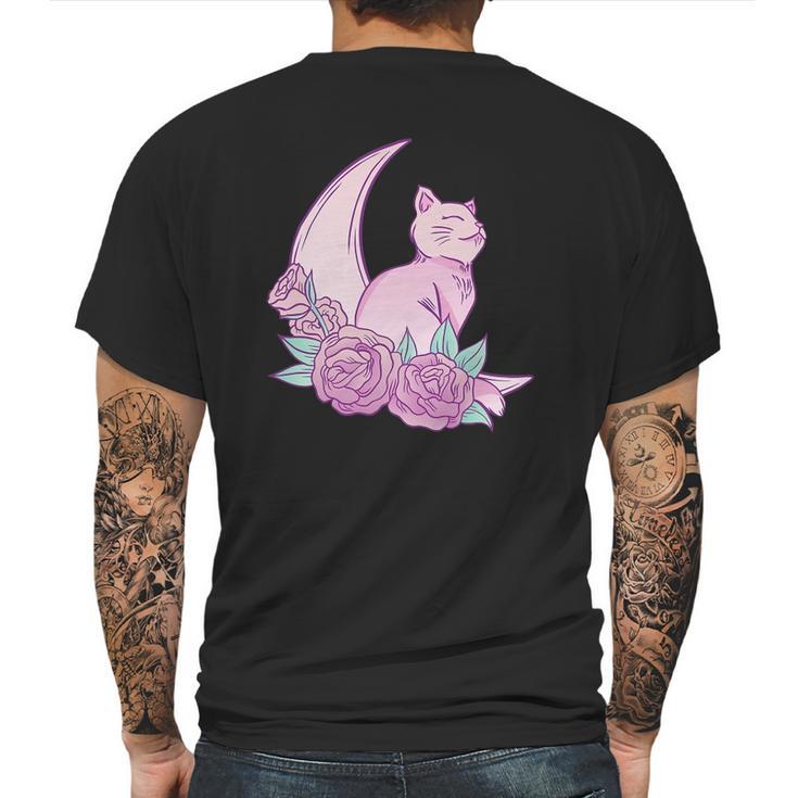 Pastel Goth Kawaii Cat Vaporwave Aesthetic Mens Back Print T-shirt