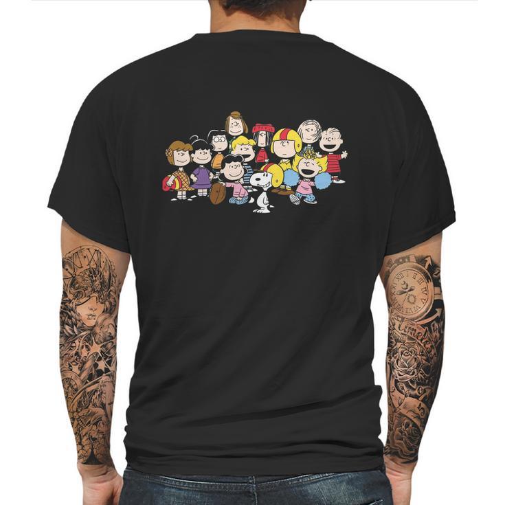 Peanuts Gang T Shirt Mens Back Print T-shirt