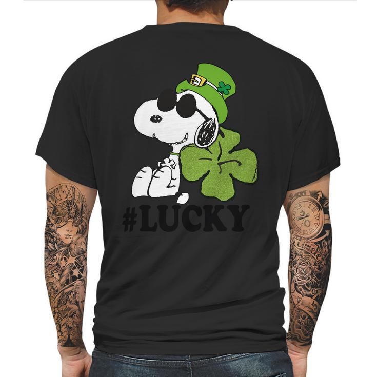 Peanuts St Patricks Snoopy Lucky T-Shirt Mens Back Print T-shirt