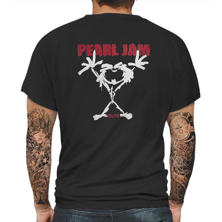 Pearl Jam Stick Black Mens Back Print T-shirt