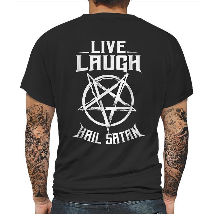 Pentagram Occult Satanic Lucifer Gift Mens Back Print T-shirt