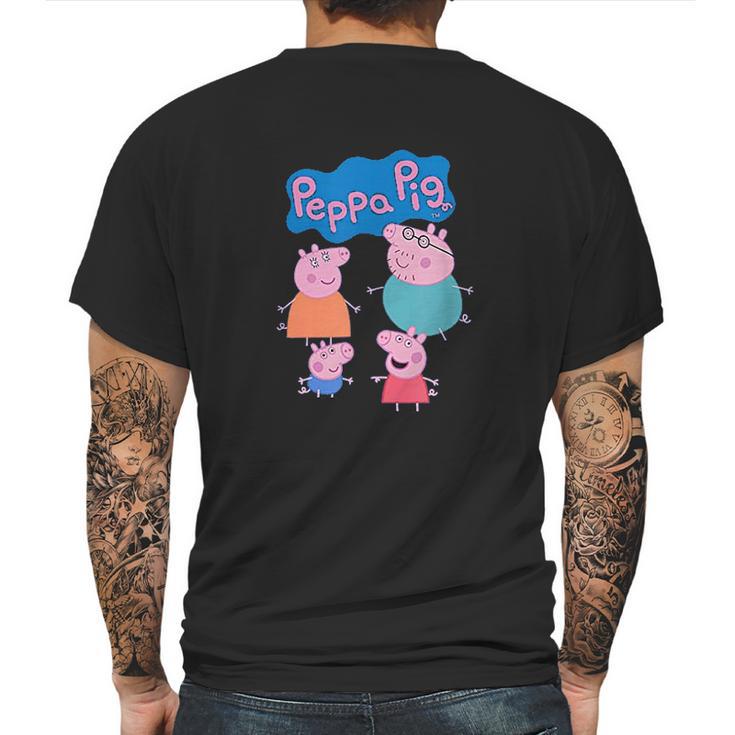 Peppa Pig Family Mens Back Print T-shirt