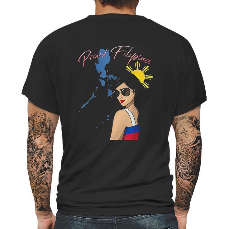 Philippines Pinay Filipina Pride Proud Flag Woman Girl Sun Mens Back Print T-shirt