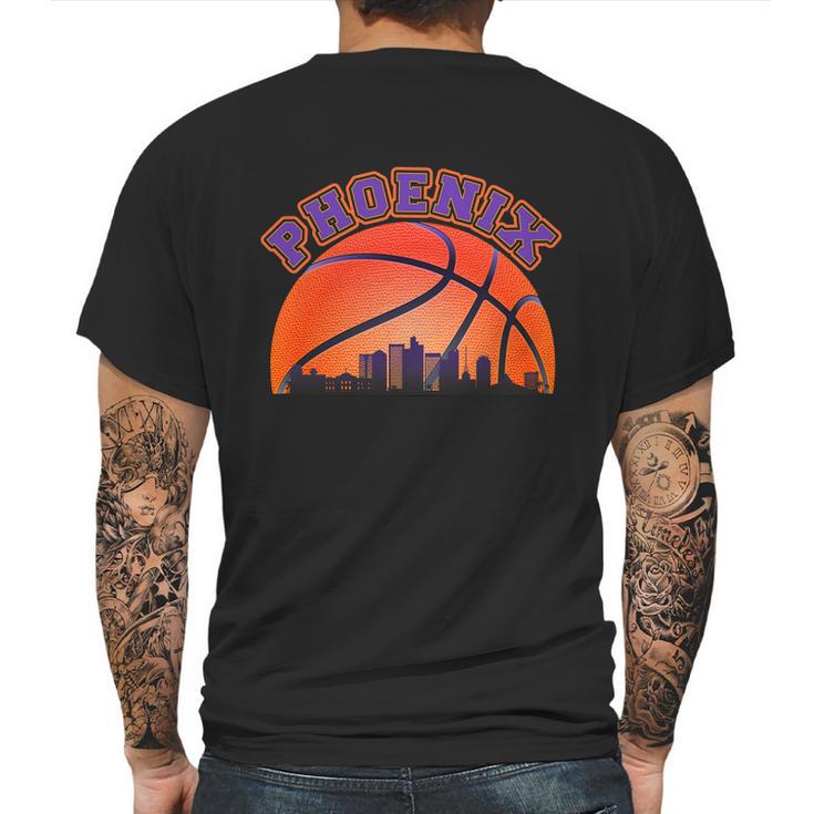 Phoenix Arizona Basketball City Skyline Mens Back Print T-shirt