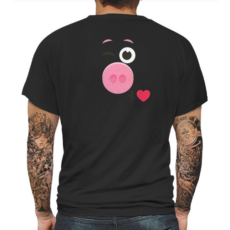 Pink Pig Emoji Family Matching Costume New Year 2022 Mens Back Print T-shirt