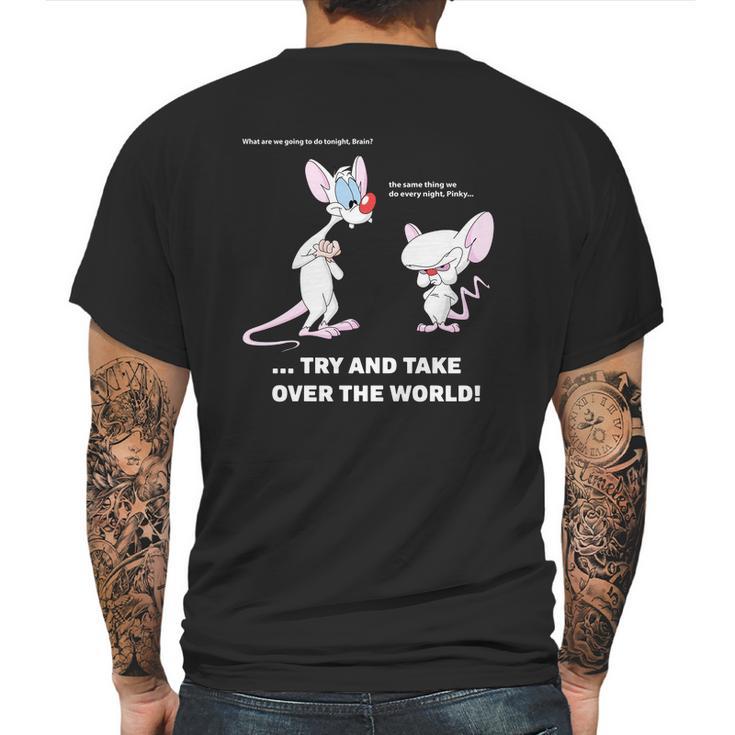 Pinky And The Brain Mens Back Print T-shirt