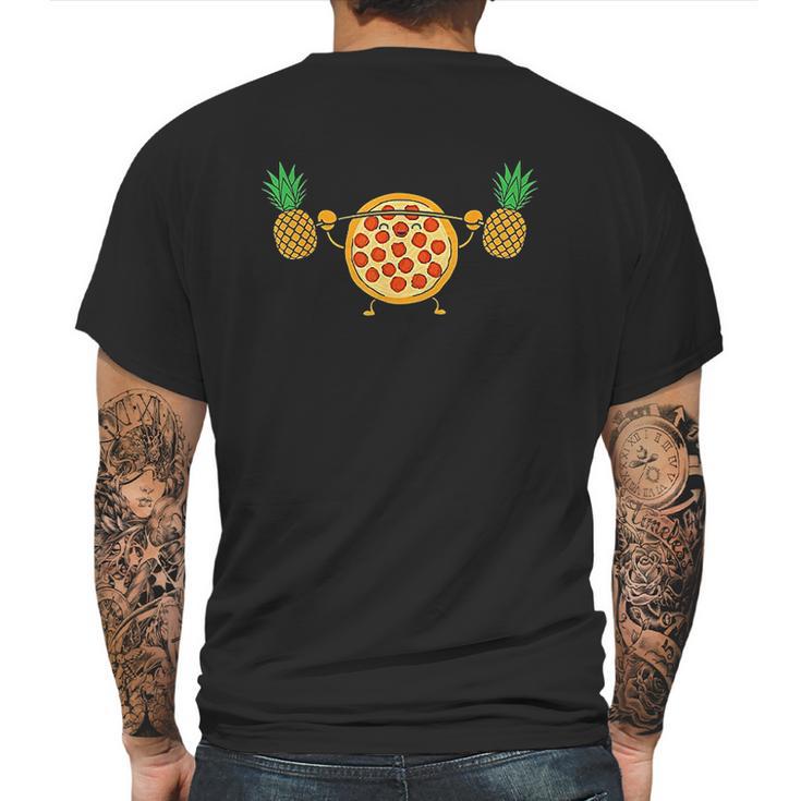 Pizza Lifting Pineapple Funny Food Snatch Squat Barbell Mens Back Print T-shirt