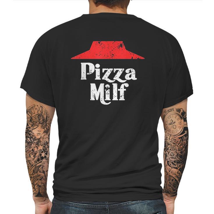 Pizza Milf Mens Back Print T-shirt