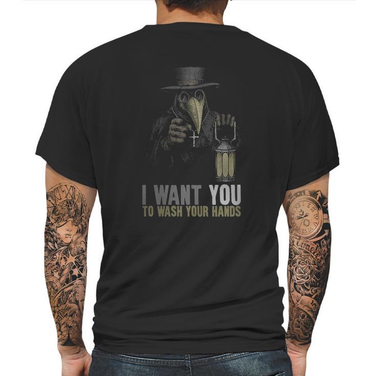 Plague Doctor I Want You To Wash Your Hands Shirt Mens Back Print T-shirt