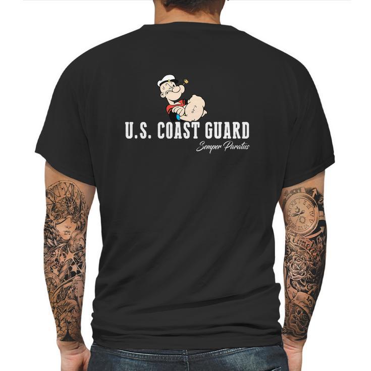 Popeye Us Coast Guard Semper Paratus Mens Back Print T-shirt