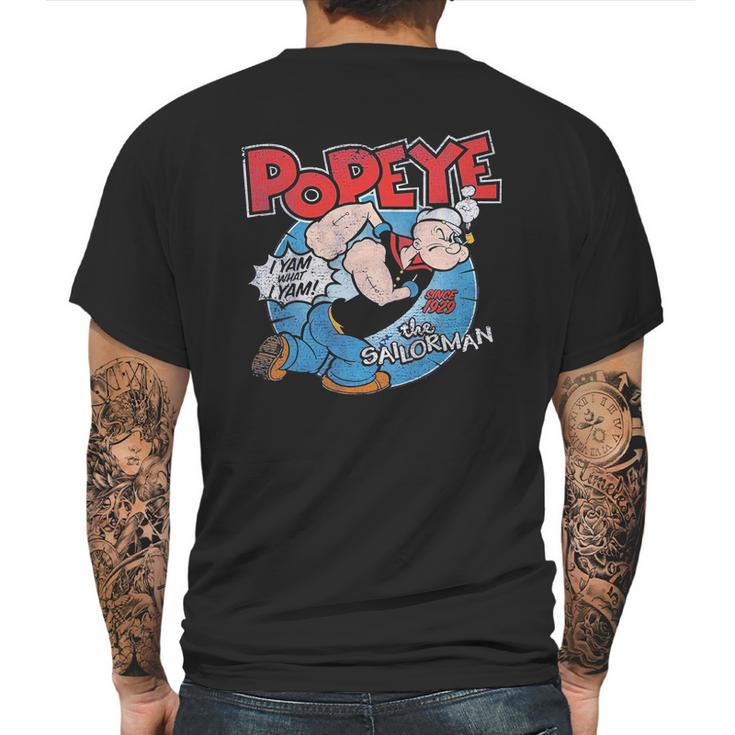 Popeye I Yam What I Yam Since 1929 The Sailor Man Mens Back Print T-shirt