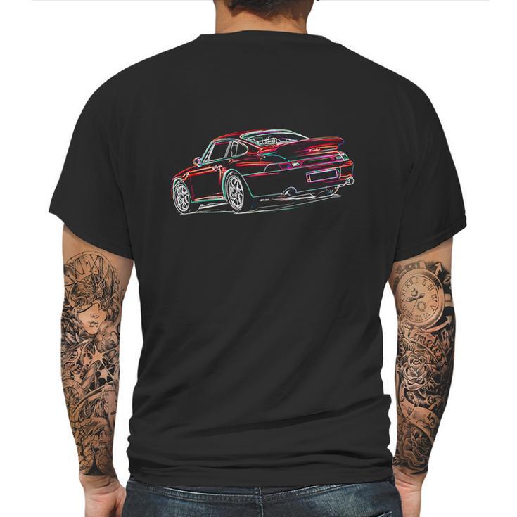 Porsche 911 Turbo 993 Mens Back Print T-shirt