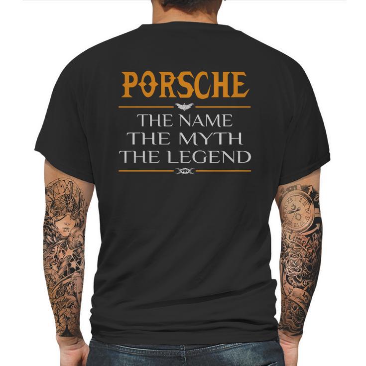 Porsche Legend Name Porsche - Teeforporsche Mens Back Print T-shirt