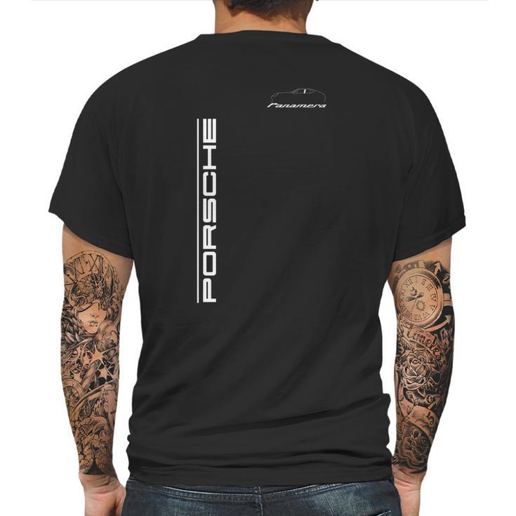 Porsche Panamera Side Mens Back Print T-shirt