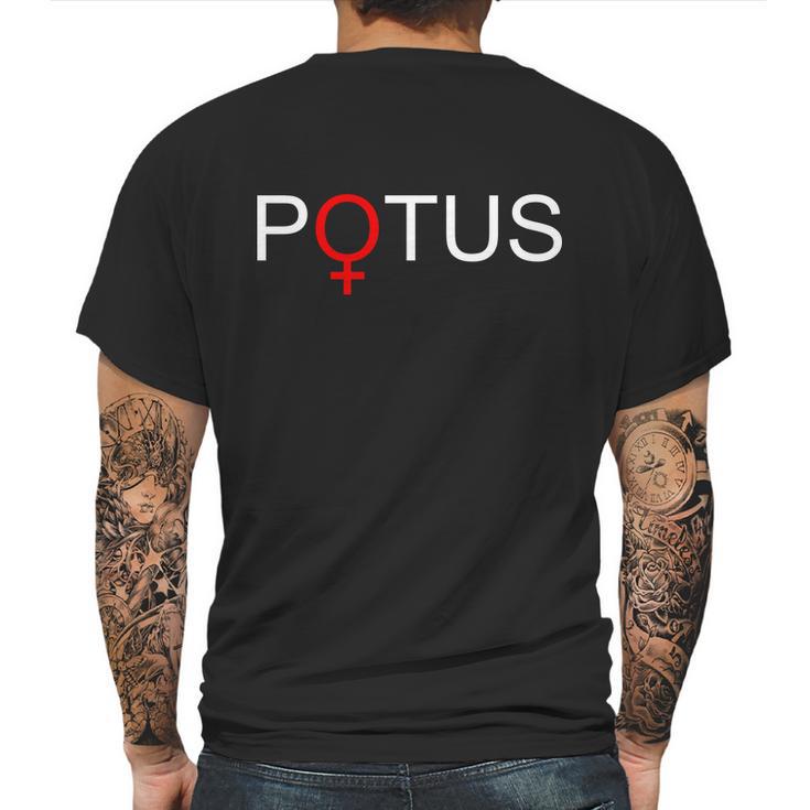 Potus Hillary Clinton Mens Back Print T-shirt