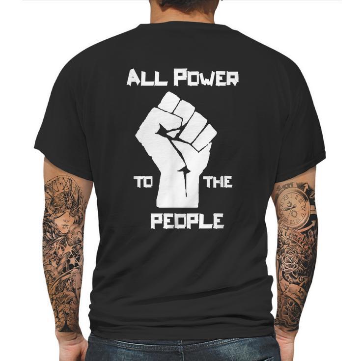 All Power To The People Panthers Party Civil Rights Graphic Design Printed Casual Daily Basic Mens Back Print T-shirt