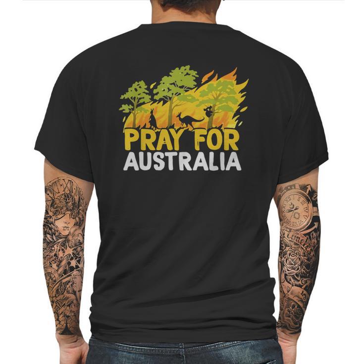 Pray For Australia Australian Bush Fire Koala Kangaroo Shirt Mens Back Print T-shirt