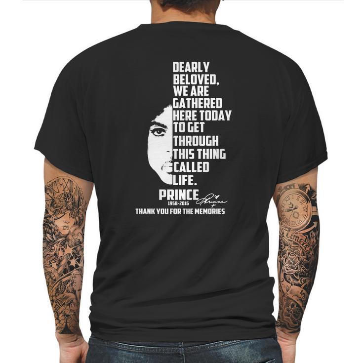 Prince Dearly Beloved We Are Gathered Here Today Mens Back Print T-shirt