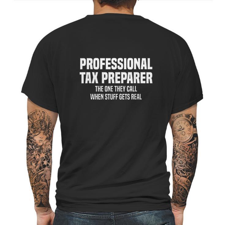 Professional Tax Preparer Tax Season Taxes Tax Accountant Mens Back Print T-shirt