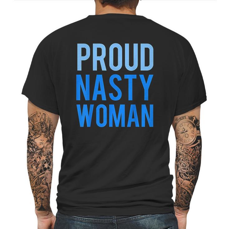 Proud Nasty Woman Blue Graphic Mens Back Print T-shirt