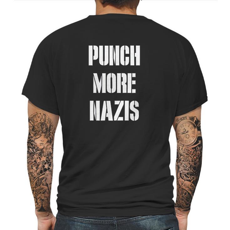 Punch More Nazis Mens Back Print T-shirt