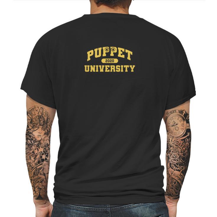 Puppet University Mens Back Print T-shirt