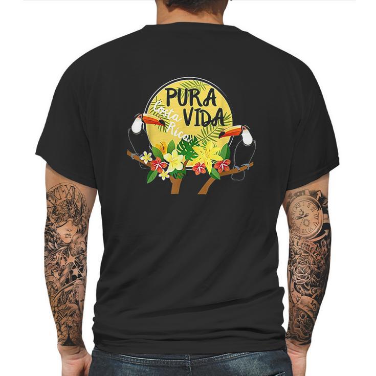 Pura Vida Costa Rica Toucan Tropical Surf Beach Mens Back Print T-shirt