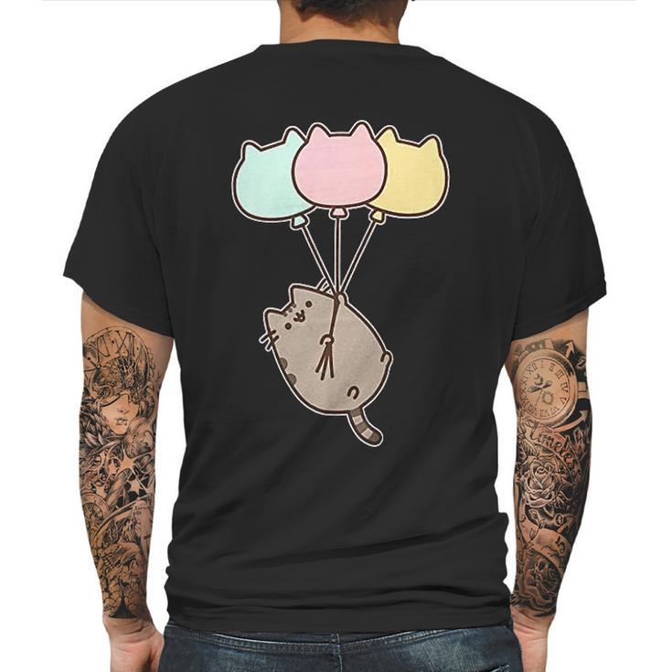 Pusheen The Cat Balloons Mens Back Print T-shirt