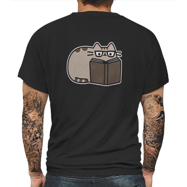 Pusheen The Cat Reading Juniors Mens Back Print T-shirt