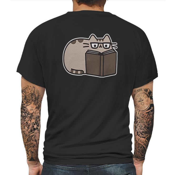 Pusheen The Cat Reading Juniors Mens Back Print T-shirt