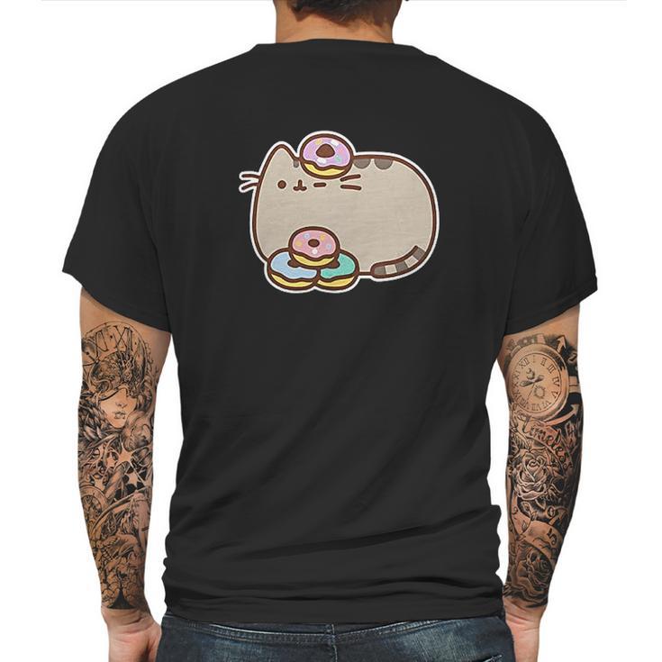 Pusheen Donut Stack Mens Back Print T-shirt