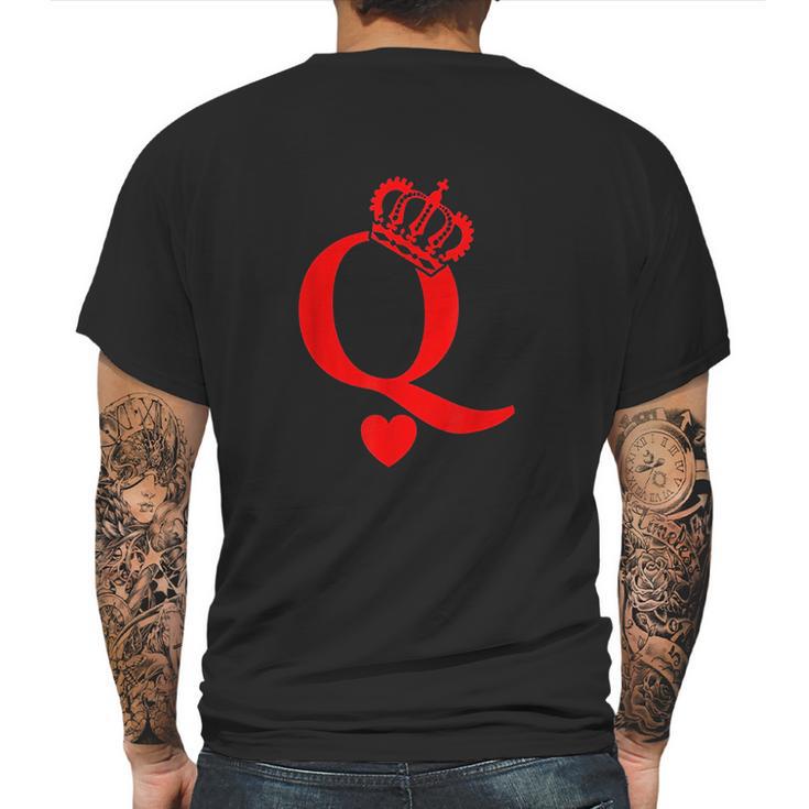 Queen Of Hearts King Of Hearts Playing Cards Deck Of Cards Mens Back Print T-shirt