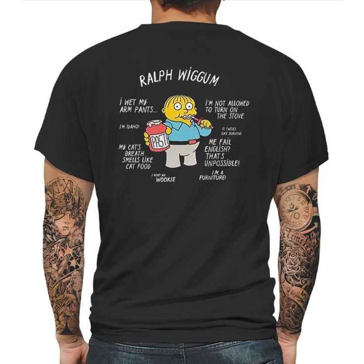 Ralph Wiggum Mens Back Print T-shirt