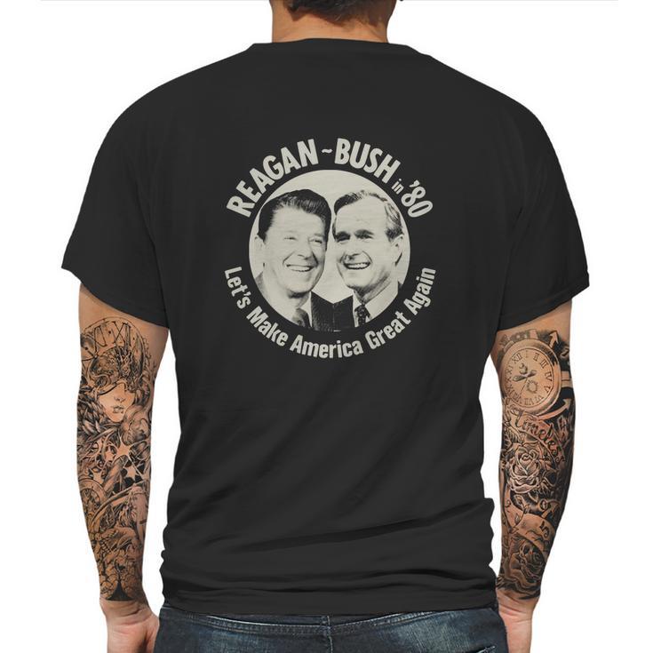 Reagan Bush 80 Campaign Mens Back Print T-shirt