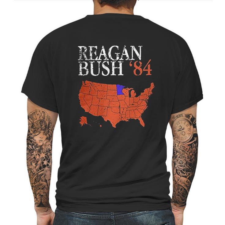 Reagan Bush 84 Vintage Distressed Style Mens Back Print T-shirt