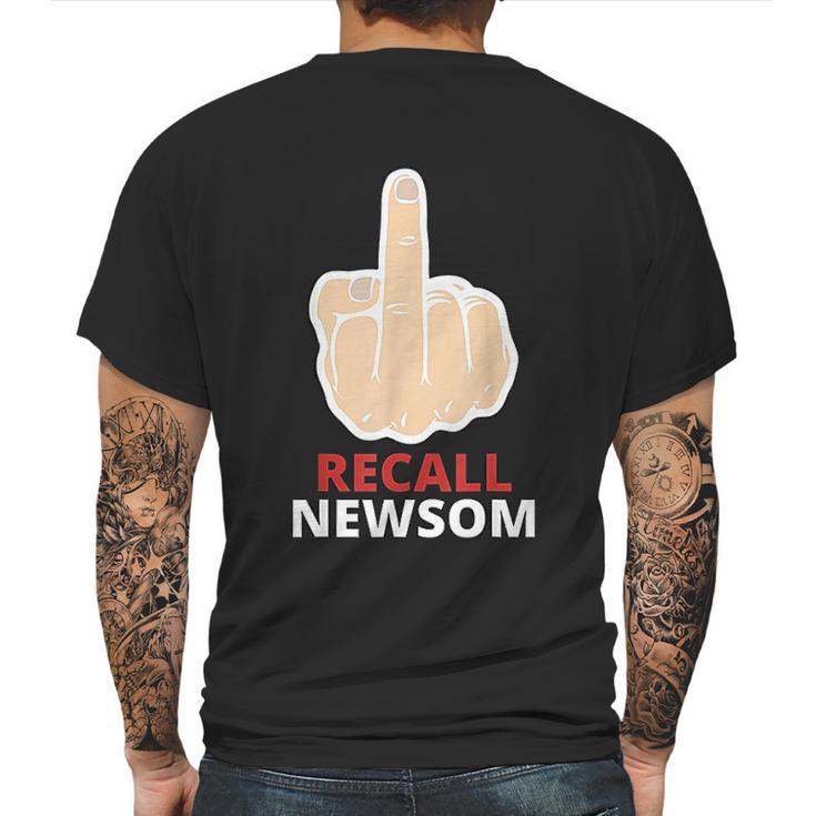 Recall Newsom Recall Gavin Newsom Middle Finger Mens Back Print T-shirt