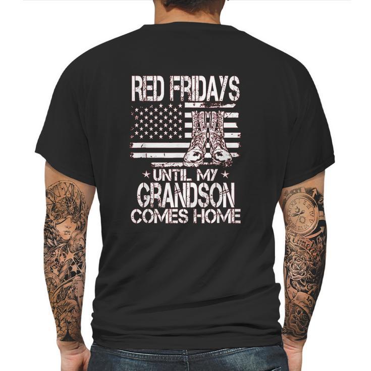 Red Fridays Until My Grandson Comes Home Military Mens Back Print T-shirt