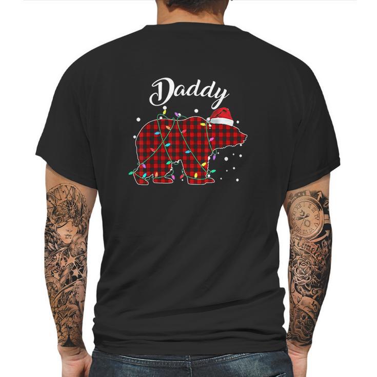 Red Plaid Daddy Bear Matching Buffalo Pajama Mens Back Print T-shirt