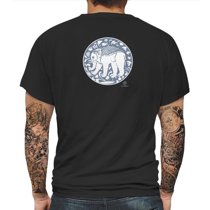 Regal Medieval Elephant Print By The Arabesque Mens Back Print T-shirt