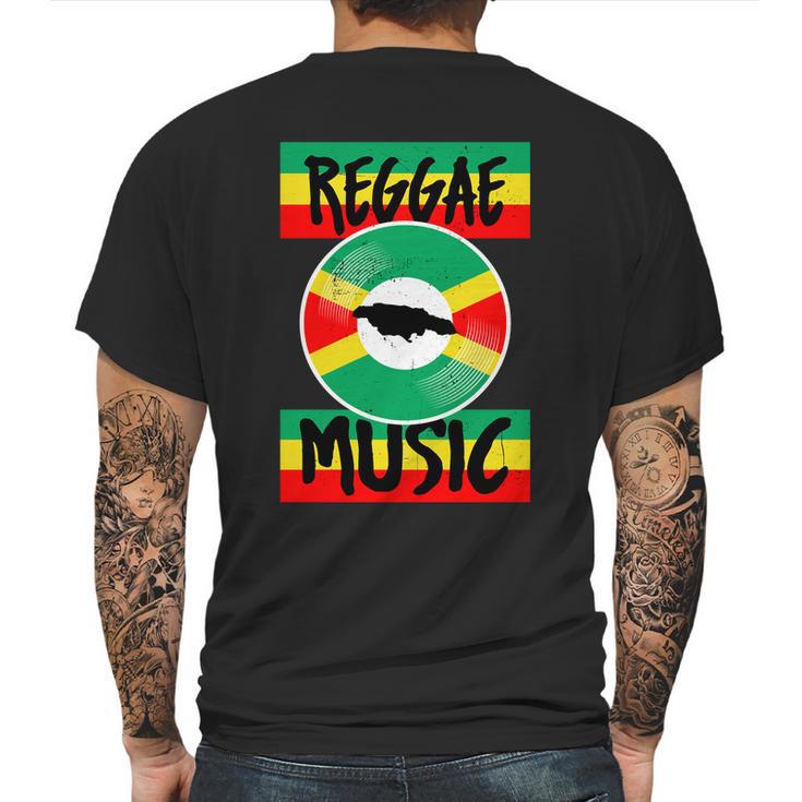 Reggae Music Jamaica Mens Back Print T-shirt