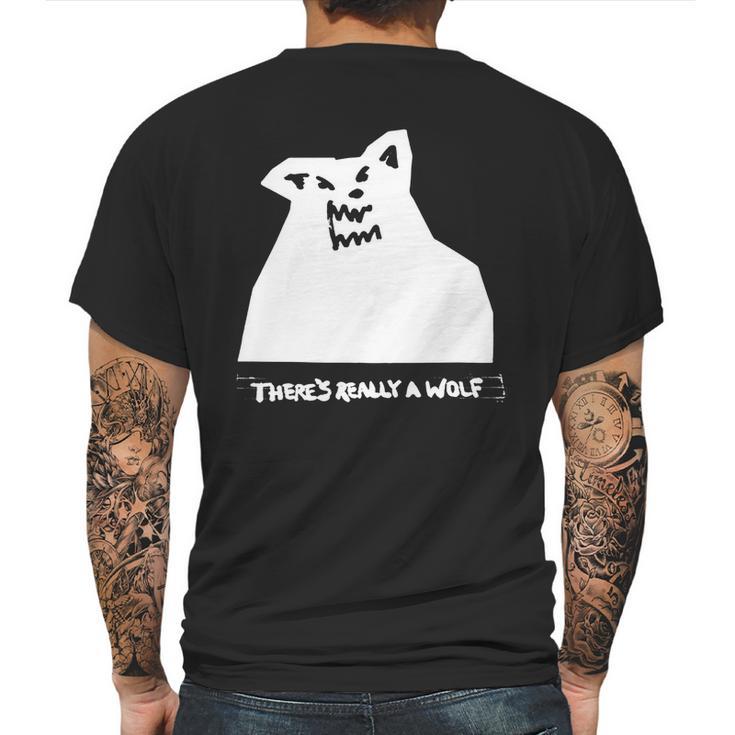 Theres Really A Wolf Russ Mens Back Print T-shirt