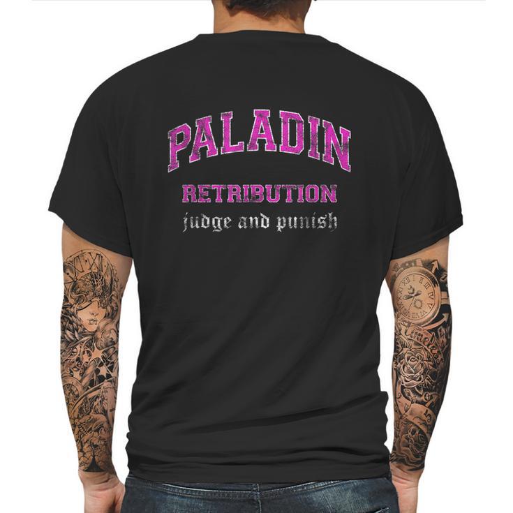 Retribution Paladin Mmo Gamer Mens Back Print T-shirt