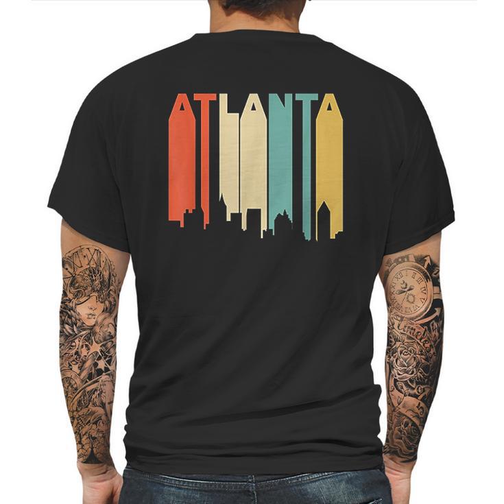 Retro 1970S Style Atlanta Georgia Skyline Mens Back Print T-shirt