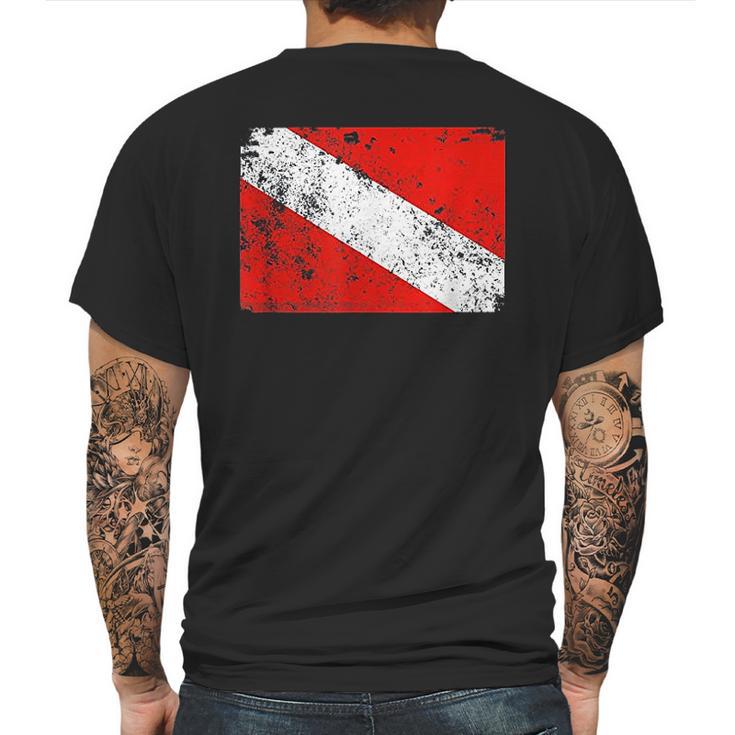 Retro Diver Down Flag Vintage Style Scuba Mens Back Print T-shirt